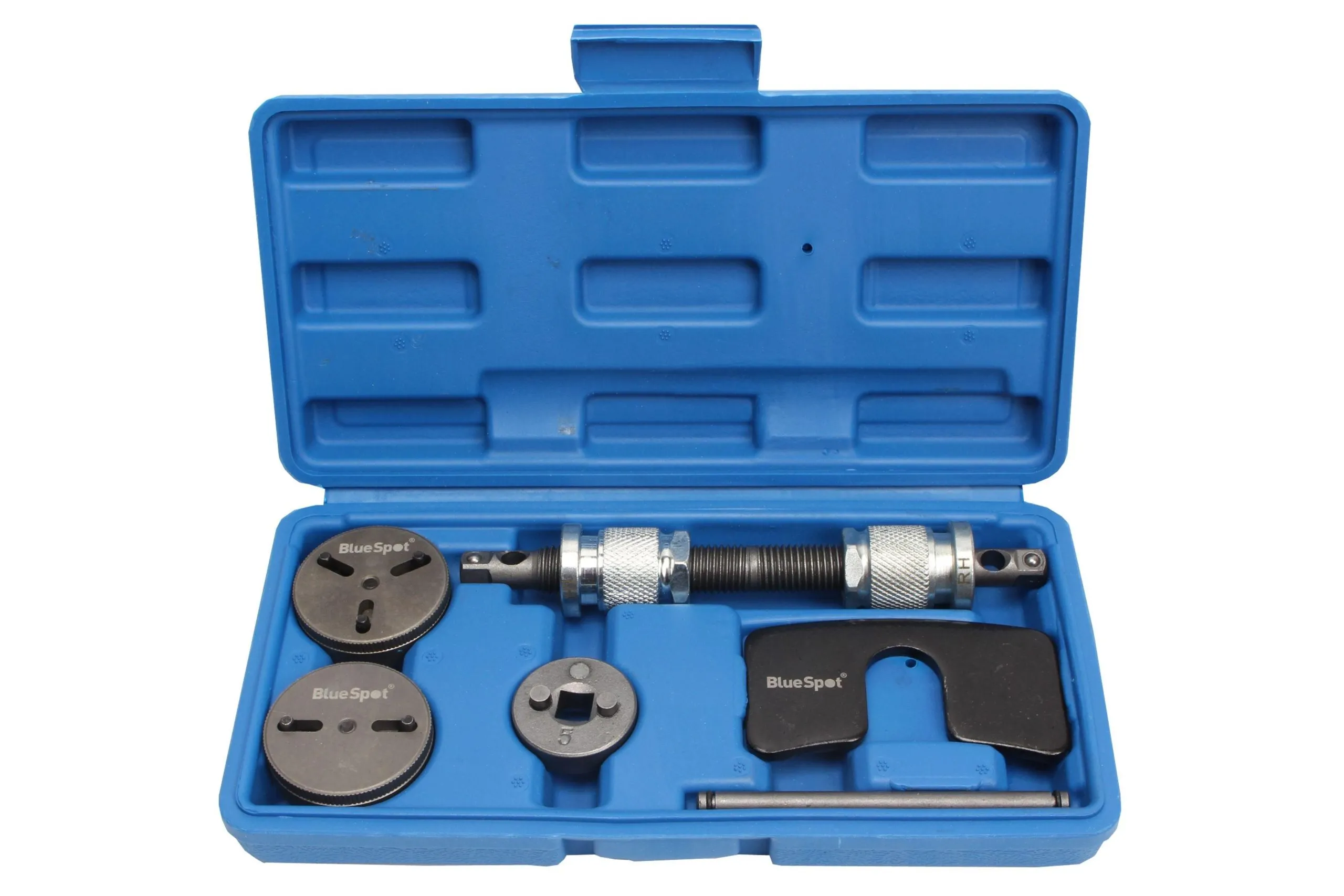 BLUE SPOT TOOLS UNIVERSAL ADJUSTABLE PIN BRAKE CALIPER KIT IN CASE
