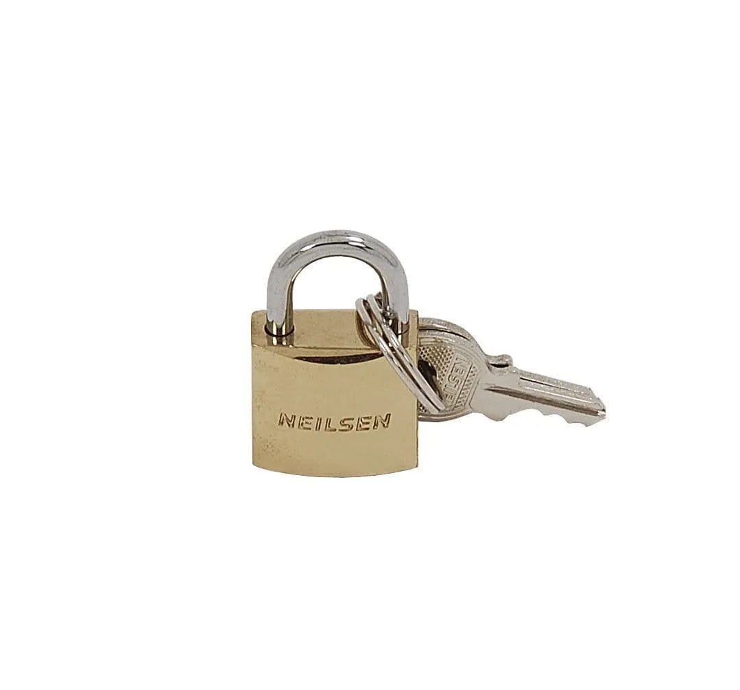 Brass Padlock 25mm With 2 Keys Suitable For Luggage Suitcase- Heavy Duty