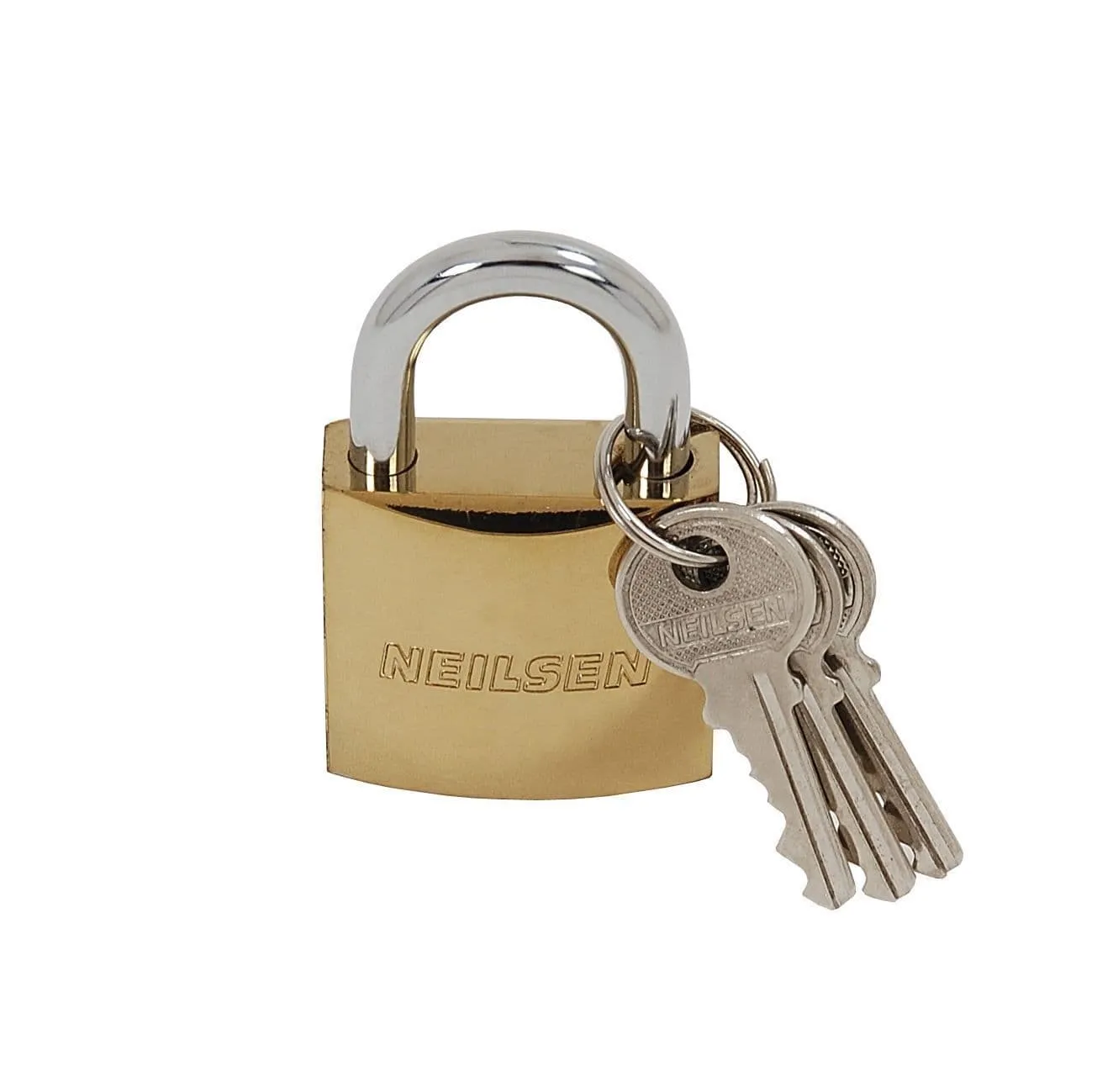 Brass Padlock 32mm With 3 Keys Suitable For Luggage Suitcase- Heavy Duty