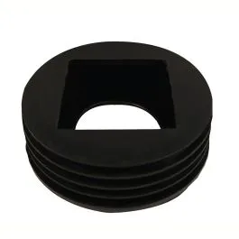 110mm Universal Rainwater Adapater Sq/Rd Black