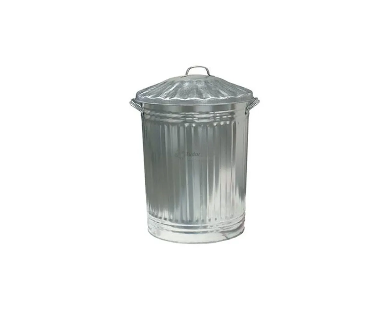 Galvanised Metal Dustbin c/w lid