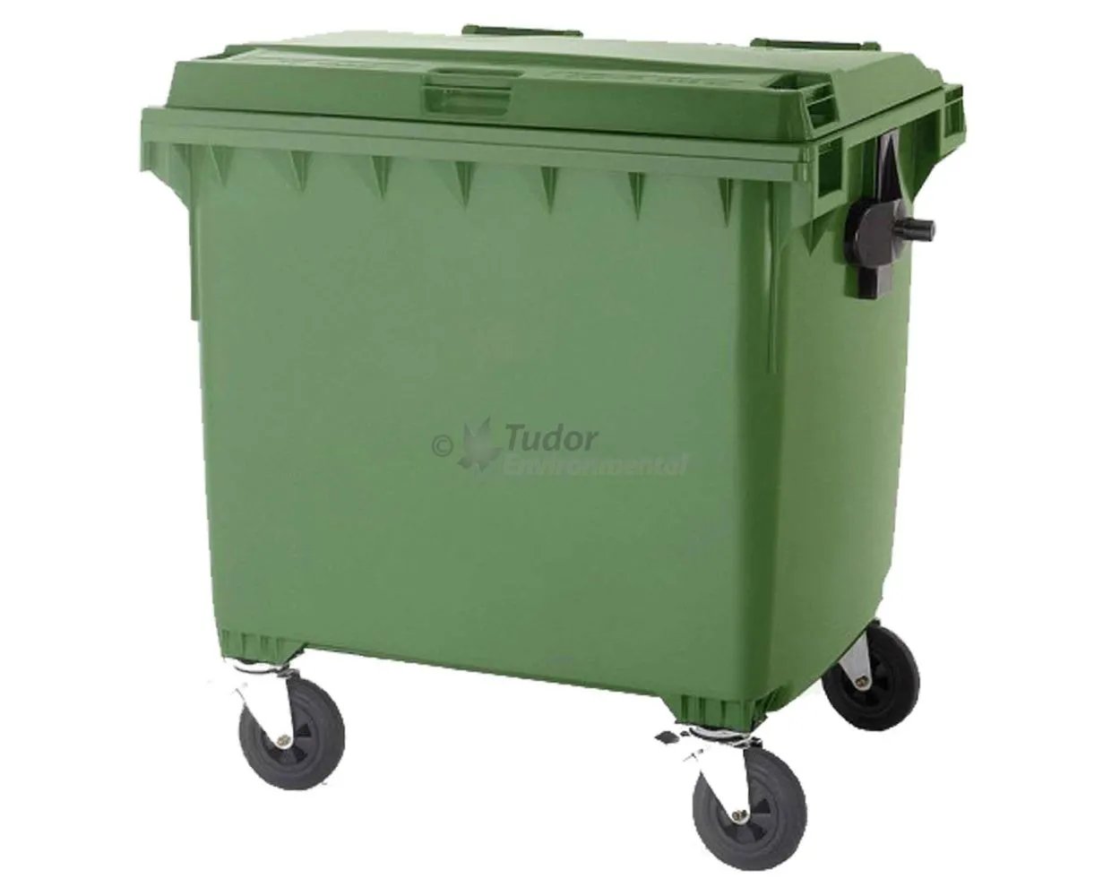 4-Wheeled Bin, 1100 ltr, Green