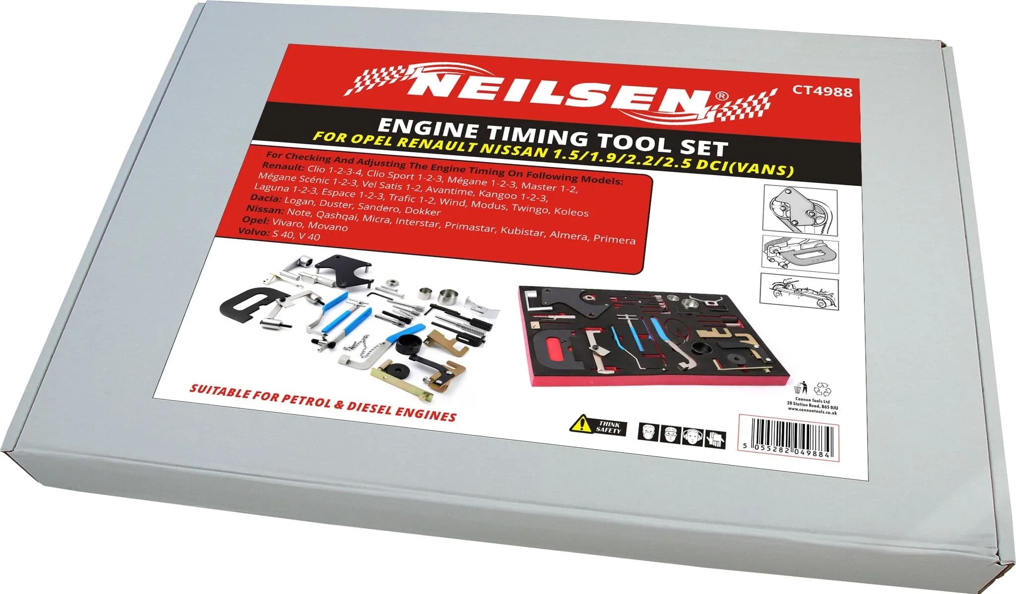 Diesel Engines Locking Tool Set For Opel Renault Nissan 1.5/1.9/2.2/2.5 Dci Vans