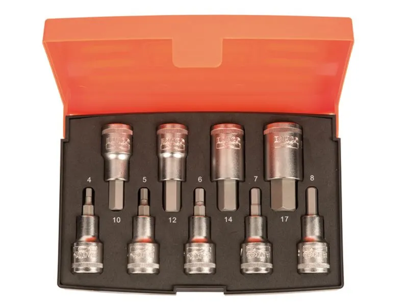 Bahco S9HEX 1/2in Drive Socket Set, 9-Piece