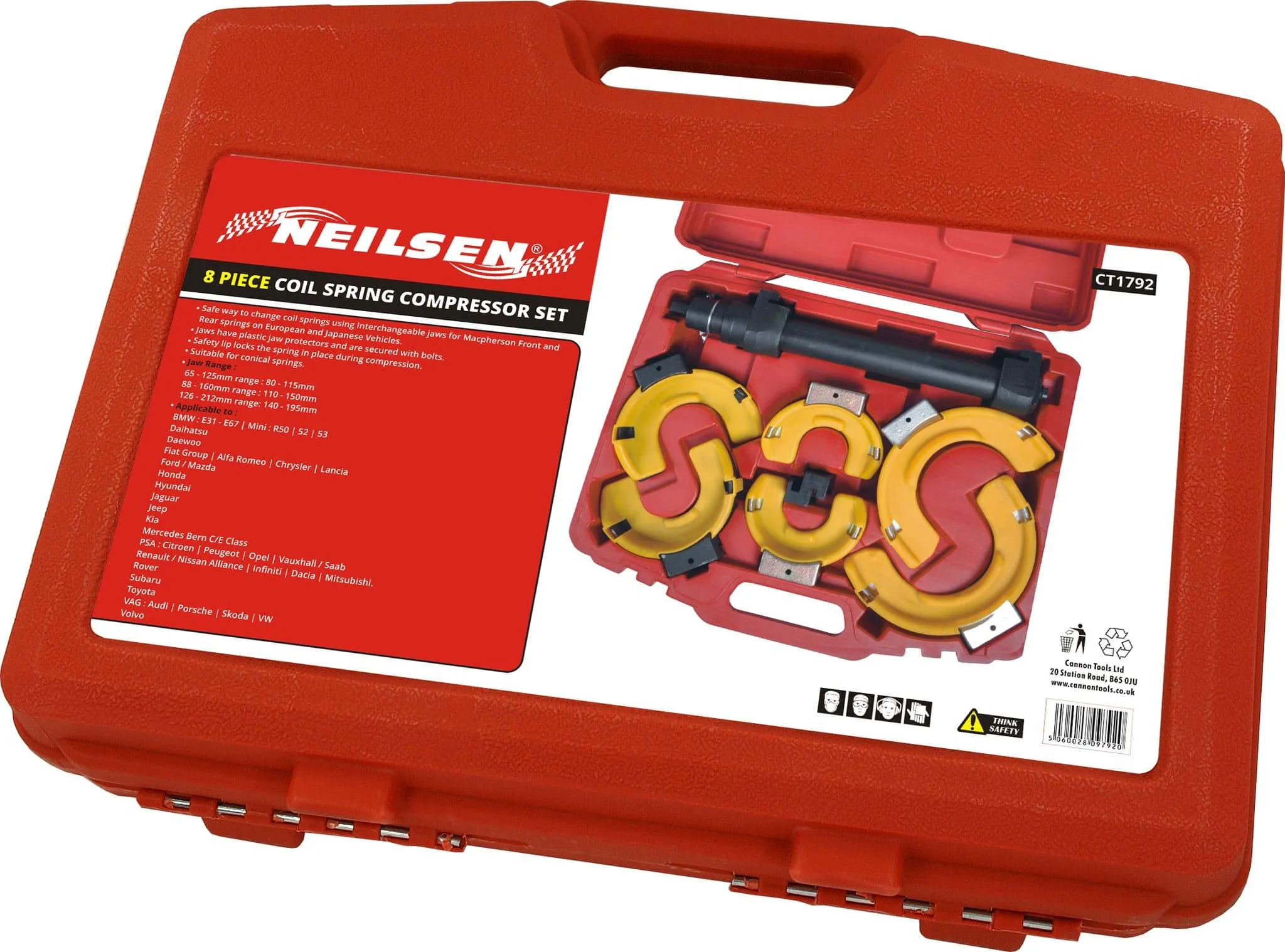 Fork Strut Coil Spring Compressor Macpherson Clamp Set Kit