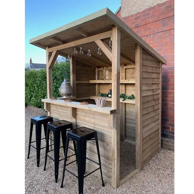 6ft x 6ft Wooden Garden Bar