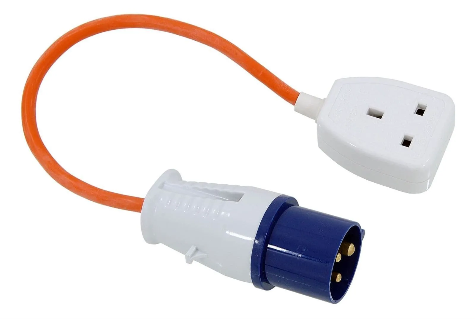 Generator Fly Lead Single 240V 16 Amp Plug To Single 13 Amp Socket