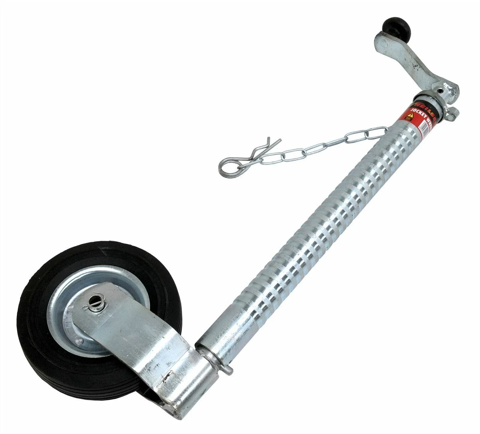 Heavy Duty 48mm Split Clamp Jockey Wheel Wind Up Trailer Caravan Stand