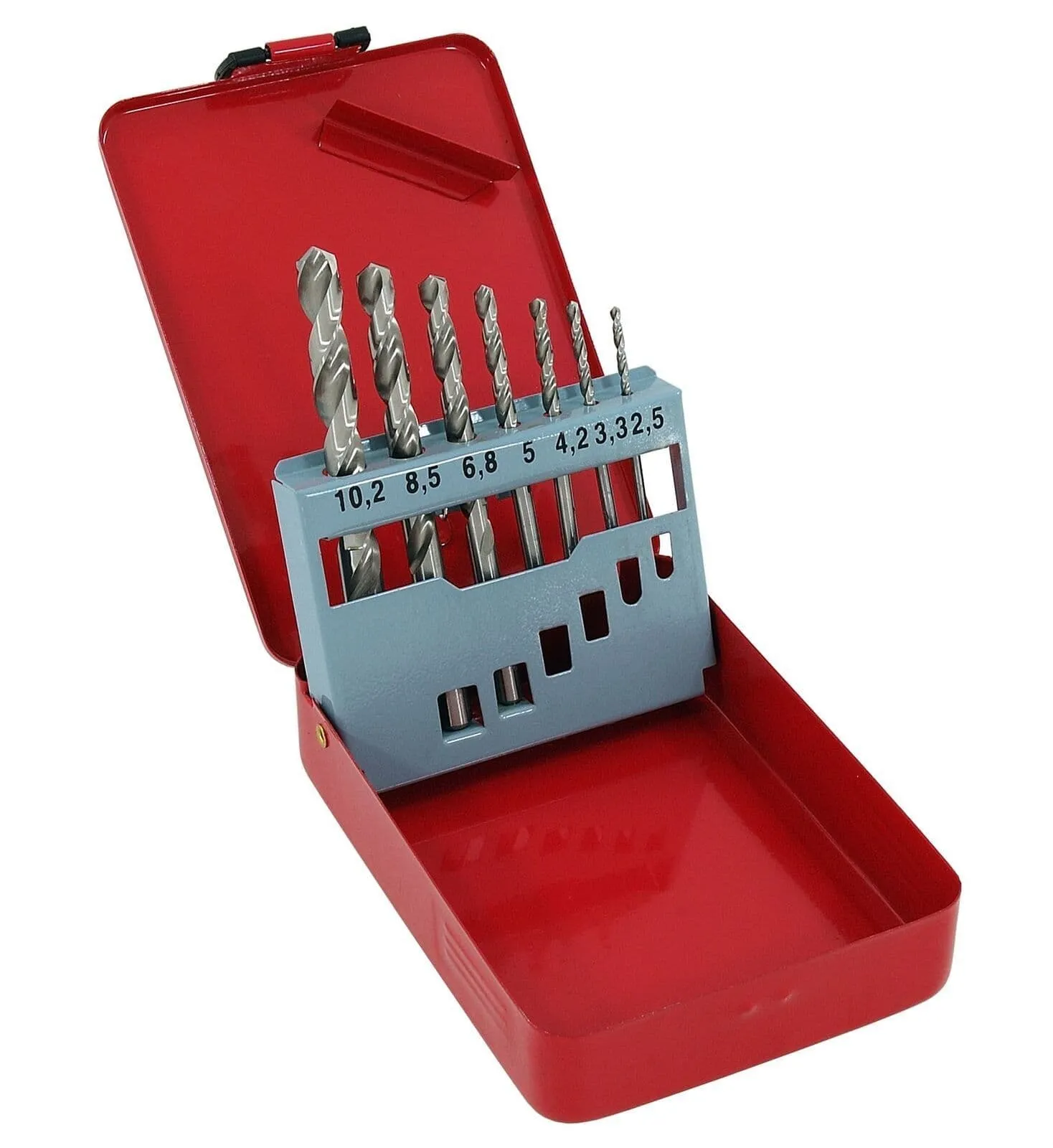 Hss Twist Drill Set - Sizes: 2.5mm To 10.2mm For M3 - M12 Taps 7Pc