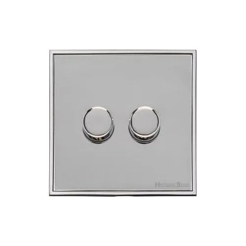 Executive Range-Polished Chrome-2 Gang Dimmer (250 watts)