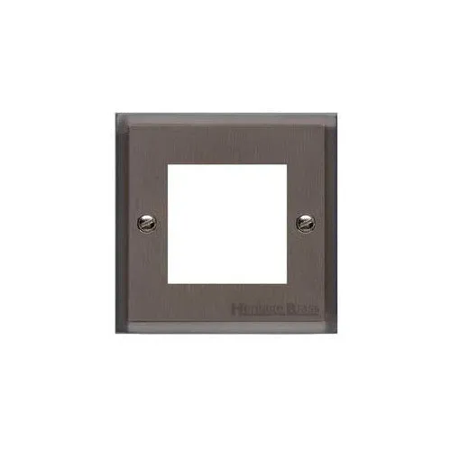Elite Stepped Plate Range-Matt Bronze-2 Module Euro Plate