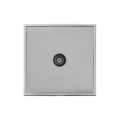 Executive Range-Polished Chrome-1 Gang Non-Isolated TV Coaxial Socket