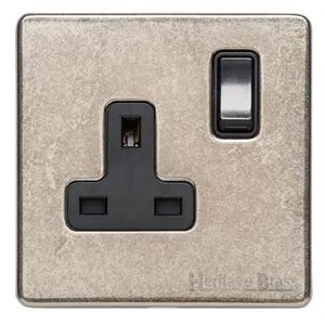 Vintage Range Rustic Nickel-Single Socket (13 Amp)