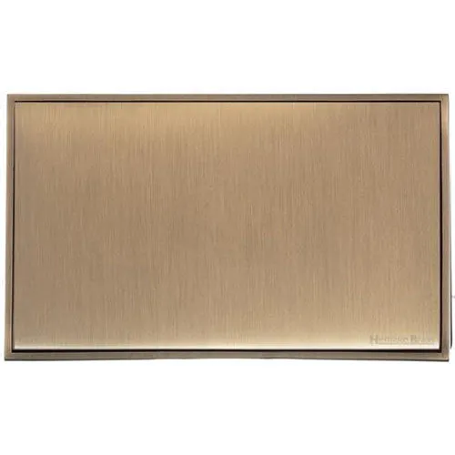 Executive Range-Antique Brass-Double Blank Plate
