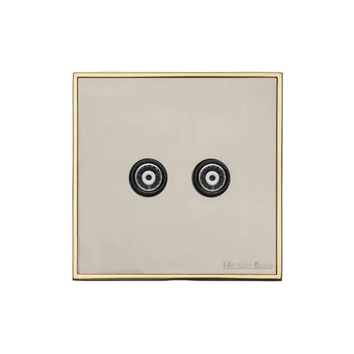 Executive Range-Satin Nickel-TV/FM Diplexed Socket