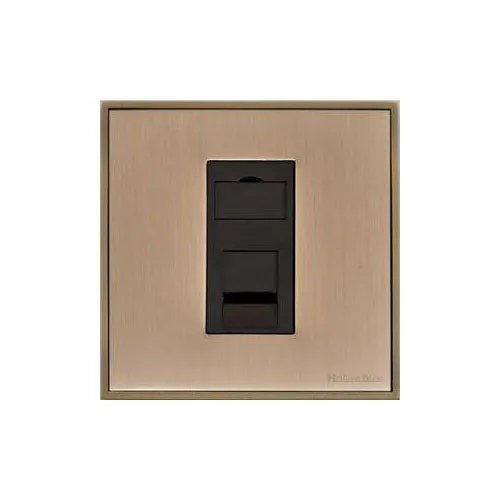 Executive Range-Antique Brass-1 Gang RJ45
