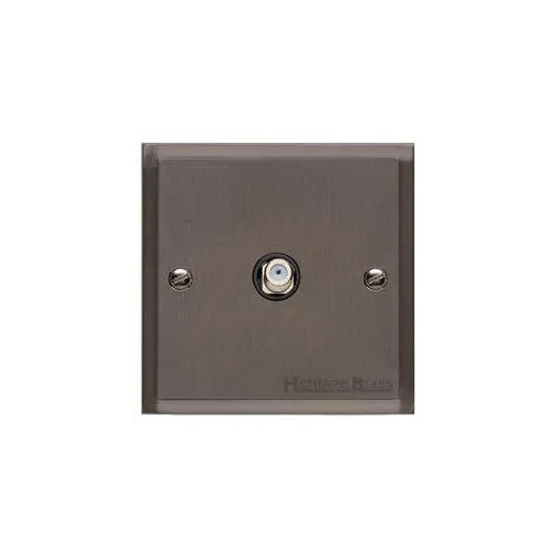 Elite Stepped Plate Range-Matt Bronze-1 Gang Satellite Socket