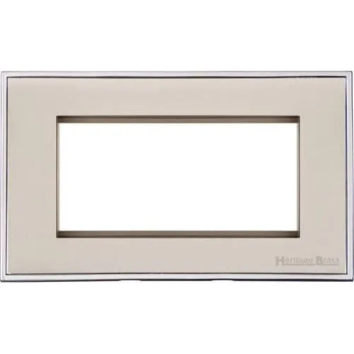 Executive Range-Satin Nickel-4 Module Euro Plate