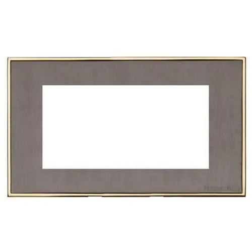 Executive Range-Polished Black Nickel-4 Module Euro Plate