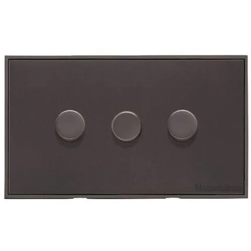 Executive Range-Matt Bronze-3 Gang Dimmer (250 watts)