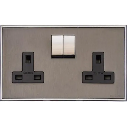 Executive Range-Polished Black Nickel-Double Socket (13 Amp)