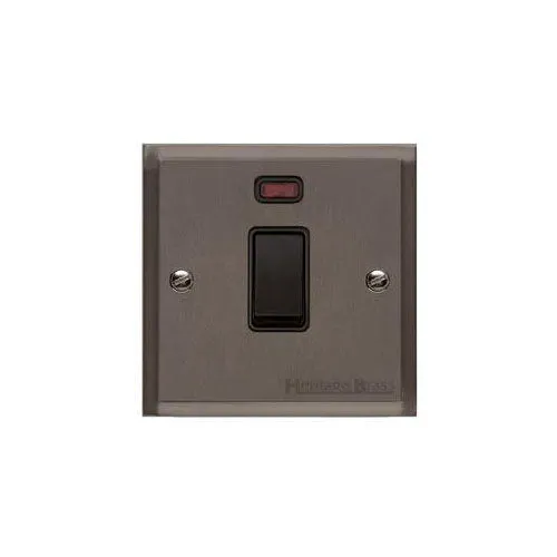 Elite Stepped Plate Range-Matt Bronze-20A DP SWITCH with Neon