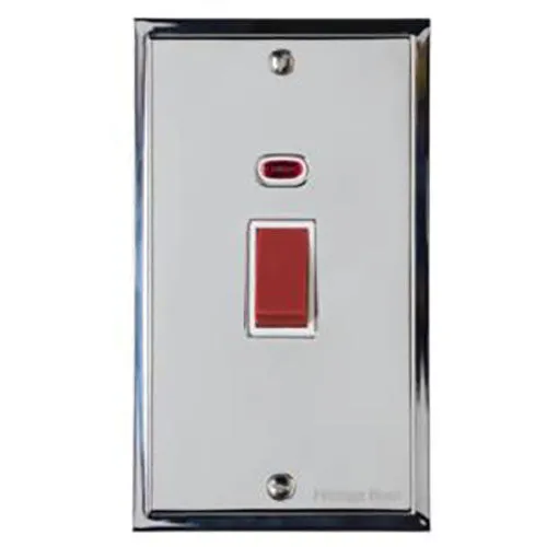 Elite Stepped Plate Range-Polished Chrome-45A DP Cooker Switch with Neon (tall plate)