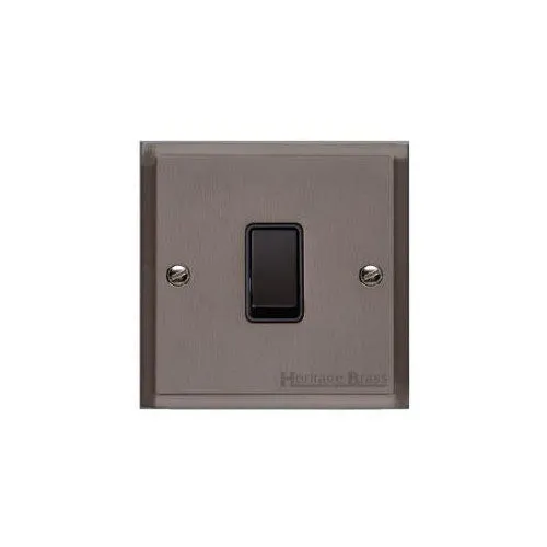 Elite Stepped Plate Range-Matt Bronze-1 Gang Rocker Switch (10 Amp)