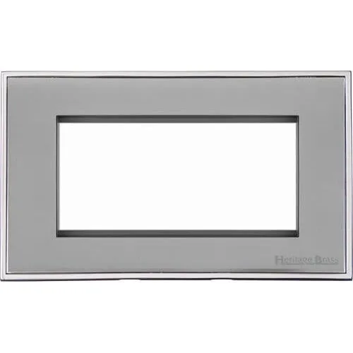 Executive Range-Polished Chrome-4 Module Euro Plate