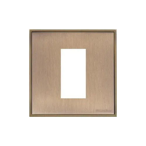 Executive Range-Antique Brass-1 Module Euro Plate