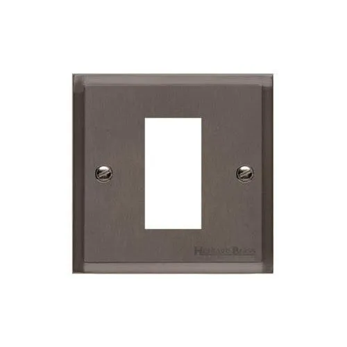 Elite Stepped Plate Range-Matt Bronze-1 Module Euro Plate