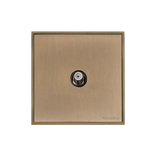 Executive Range-Antique Brass-1 Gang Satellite Socket