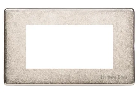 Vintage Range Rustic Nickel-4 Module Euro Plate