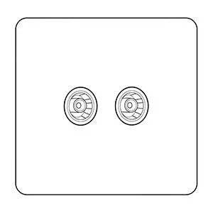 Vintage Range Rustic Nickel-TV/FM Diplexed Socket