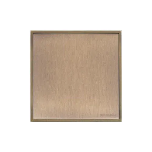 Executive Range-Antique Brass-Single Blank Plate