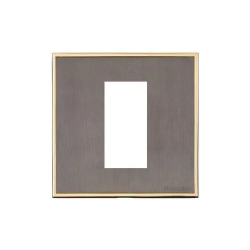 Executive Range-Satin Black Nickel-1 Module Euro Plate