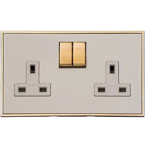 Executive Range-Satin Nickel-Double Socket (13 Amp)