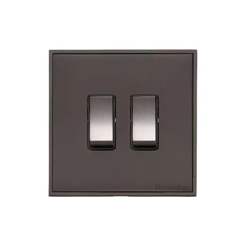 Executive Range-Matt Bronze-2 Gang Switch (10 Amp)