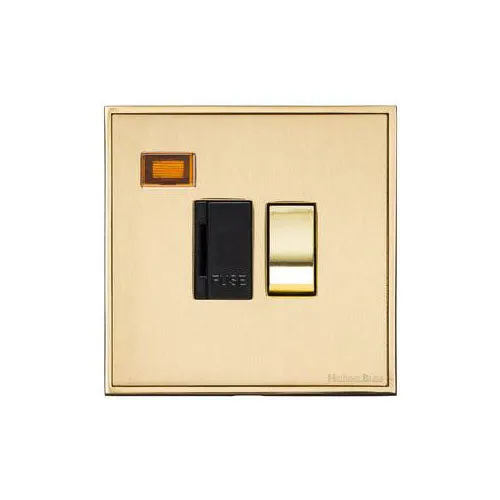 Executive Range-Satin Brass-Switched Spur with Neon (13 Amp)