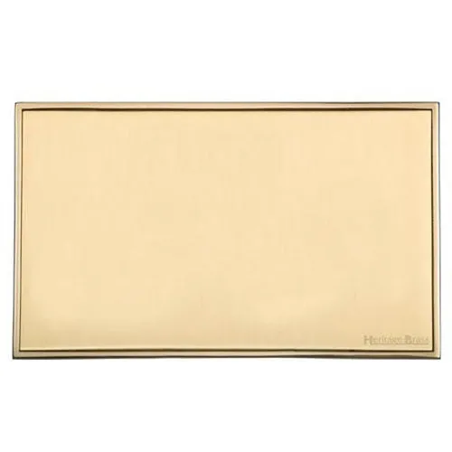 Executive Range-Satin Brass-Double Blank Plate