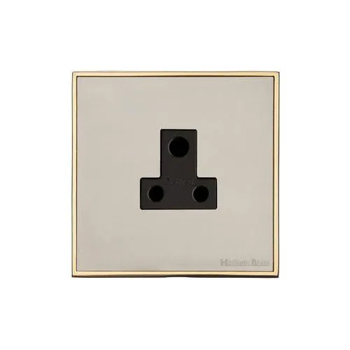 Executive Range-Satin Nickel-5 Amp 3 Round Pin Socket
