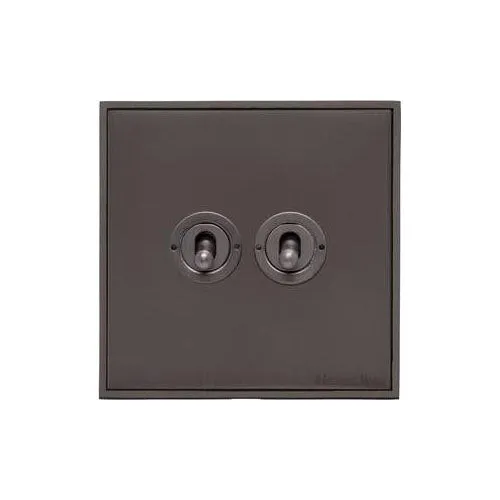 Executive Range-Matt Bronze-2 Gang Dolly Switch
