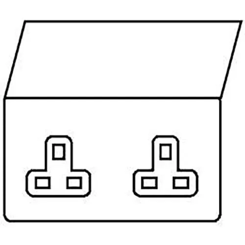 Elite Floor Socket -Polished Chrome-Double Socket Unswitched (13 Amp)