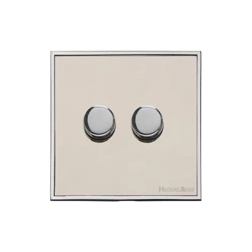 Executive Range-Satin Nickel-2 Gang Dimmer (250 watts)