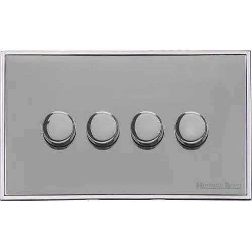 Executive Range-Polished Chrome-4 Gang Dimmer (400 watts)