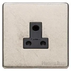 Vintage Range Rustic Nickel-5 Amp 3 Round Pin Socket