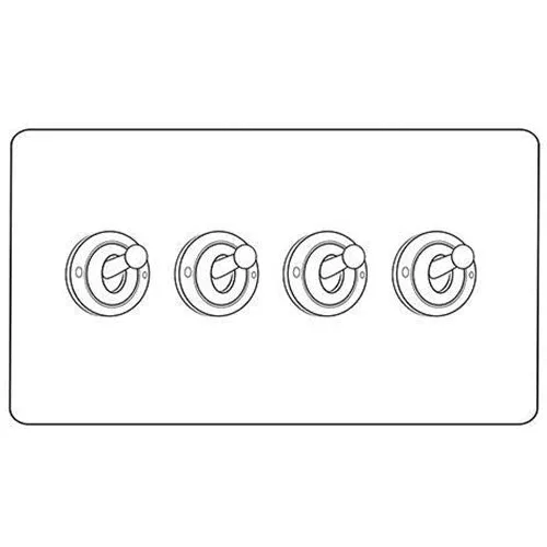 Executive Range-Satin Black Nickel-4 Gang Dolly Switch