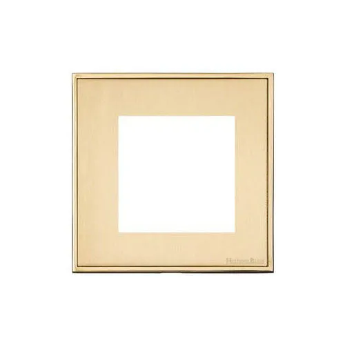 Executive Range-Satin Brass-2 Module Euro Plate