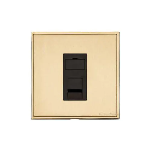 Executive Range-Satin Brass-1 Gang RJ45