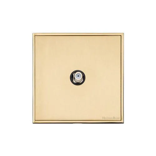 Executive Range-Satin Brass-1 Gang Satellite Socket